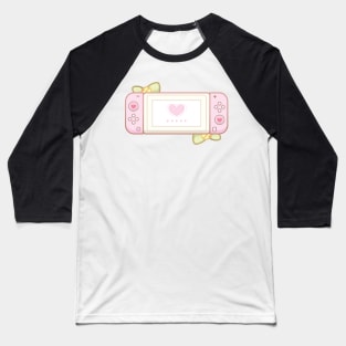 Cute Cozy Pink Big Gaming Console Baseball T-Shirt